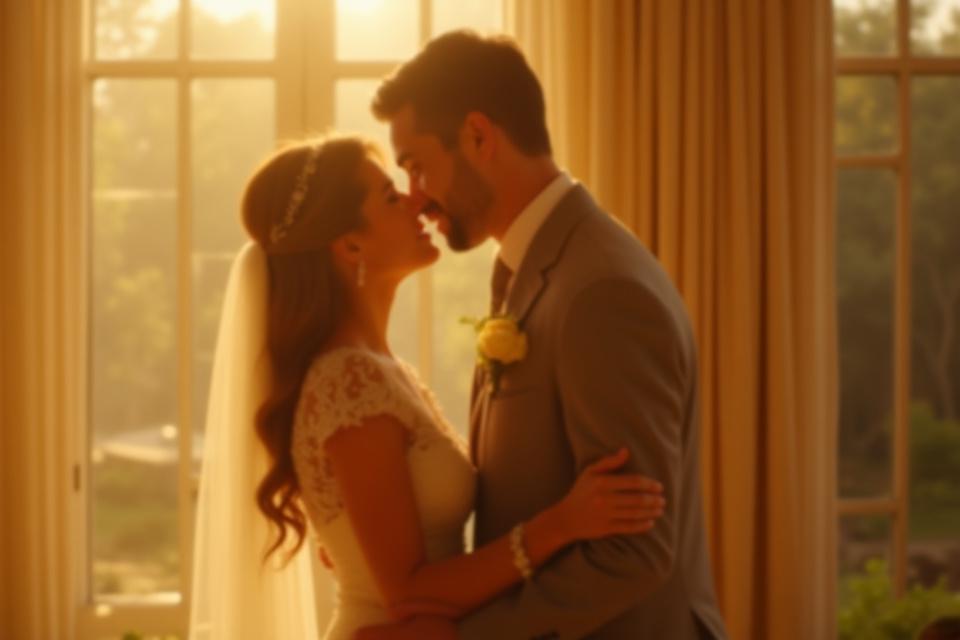 لقطة سينمائية لزفاف